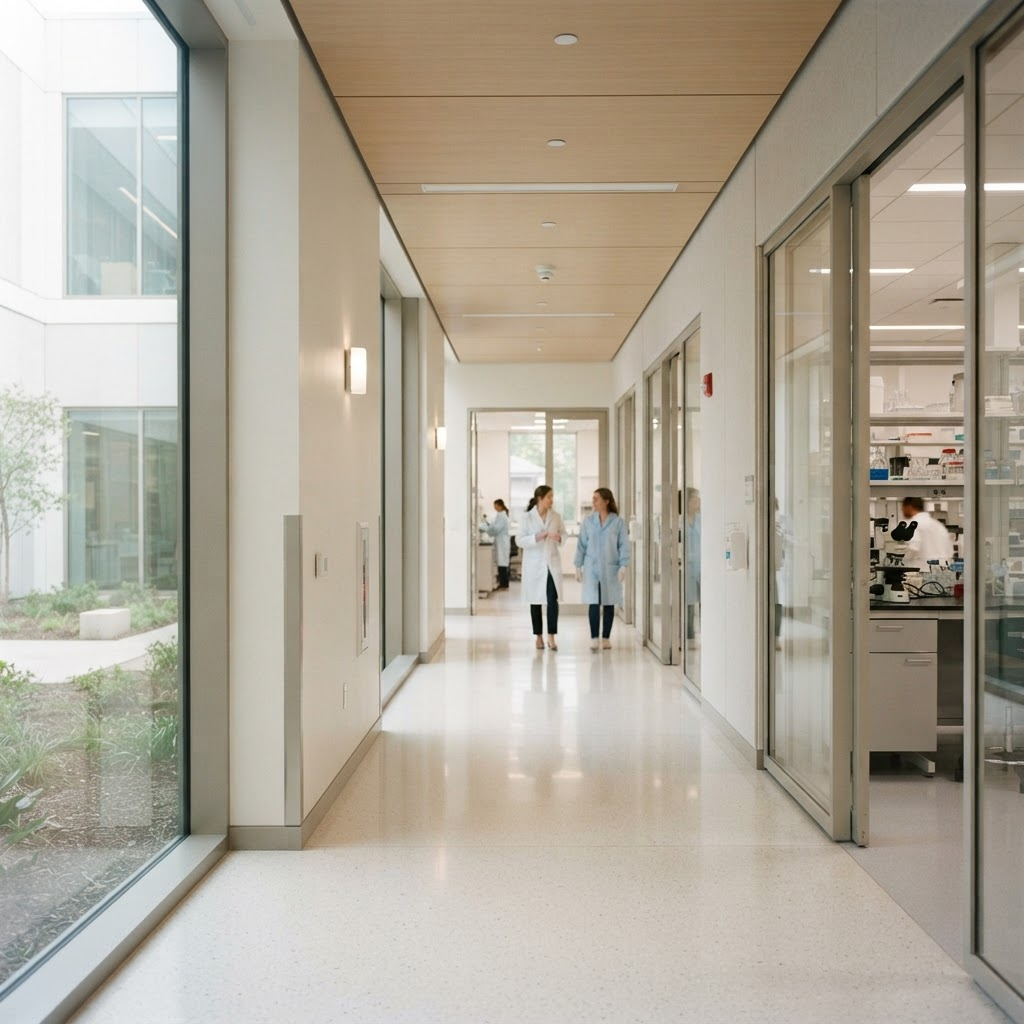 Bright, modern healthcare and life-sciences environment