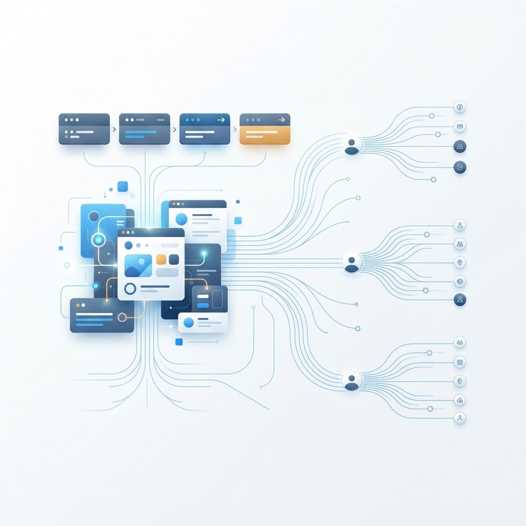 An abstract co-managed IT helpdesk and support operations view in a bright workspace